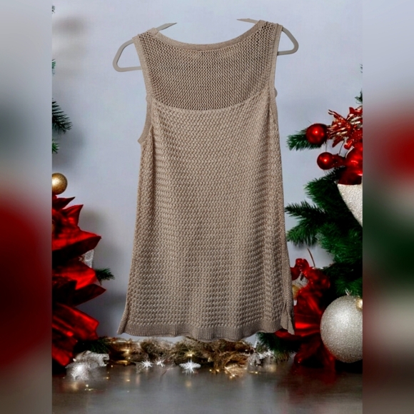 WHBM NWOT Crochet Long Sweater Tunic/Dress, Large - Picture 2 of 3